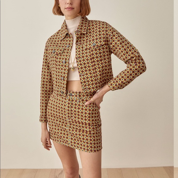 NWT Reformation Cora Shrunken Denim Jacket - Picture 5 of 6